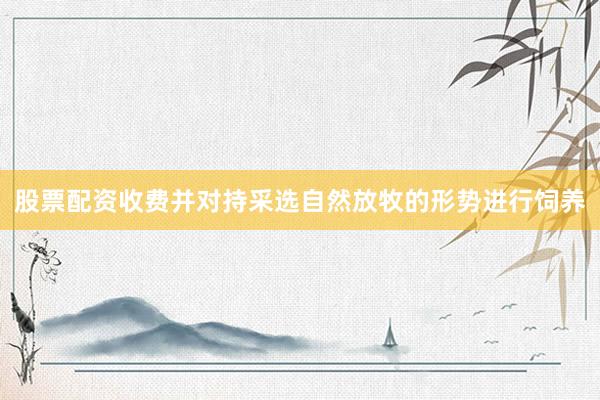 股票配资收费并对持采选自然放牧的形势进行饲养