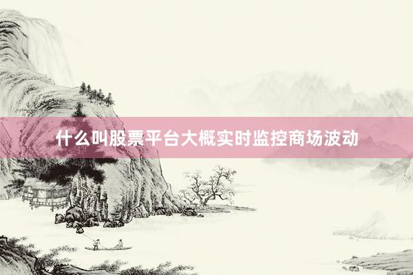什么叫股票平台大概实时监控商场波动
