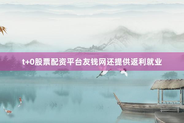 t+0股票配资平台友钱网还提供返利就业