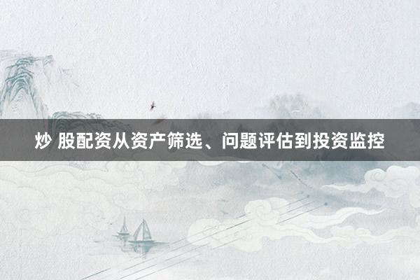 炒 股配资从资产筛选、问题评估到投资监控
