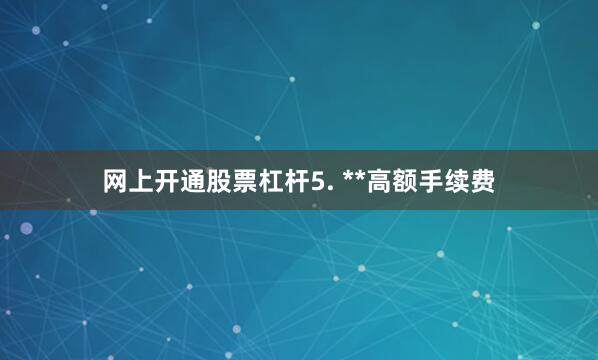 网上开通股票杠杆5. **高额手续费